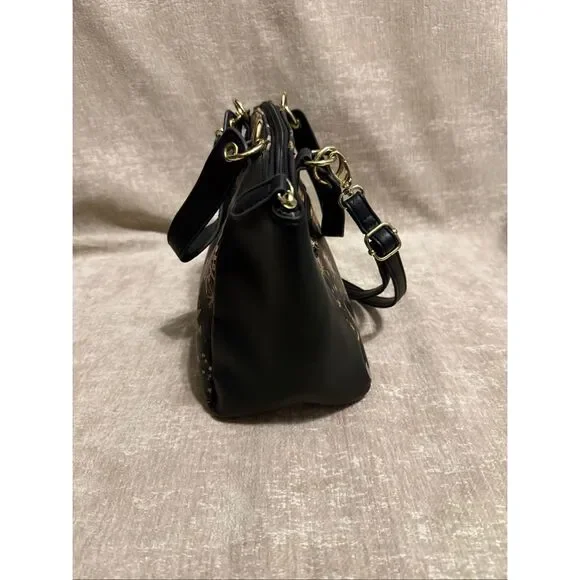 Betsey Johnson Black and Gold Starry Satchel - Picture 3 of 14